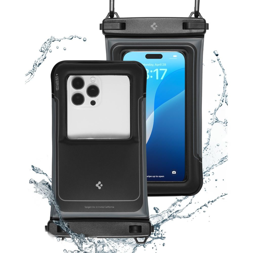 Spigen Aqua Shield, ochronny case na smartfon, szczelna obudowa wodoszczelna, czarne