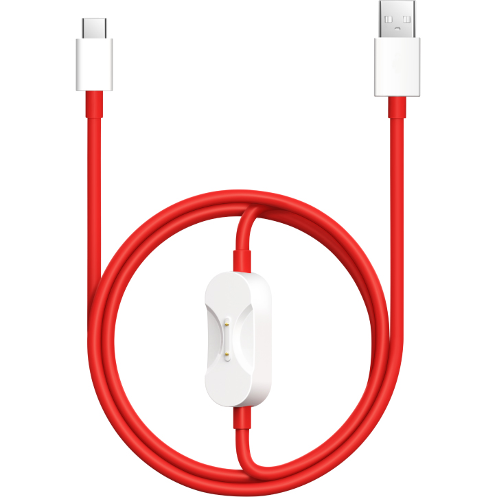 OnePlus 2-in-1 SUPERVOOC Cable, praktyczne akcesorium, organizacja ładowania na co dzień, niezawodny, czerwono-biały